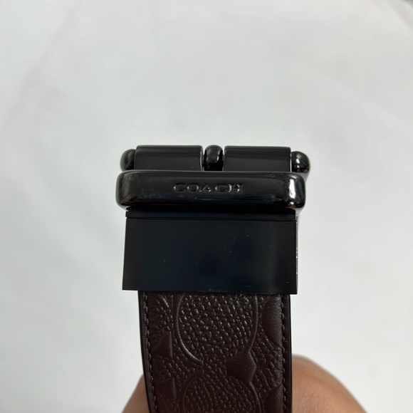 #1172 Coach Leather Brown Belt with Designs - Picture 5 of 5